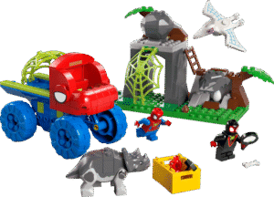 Productfoto LEGO Team Spidey reddingsmissie met dinotruck (11199)