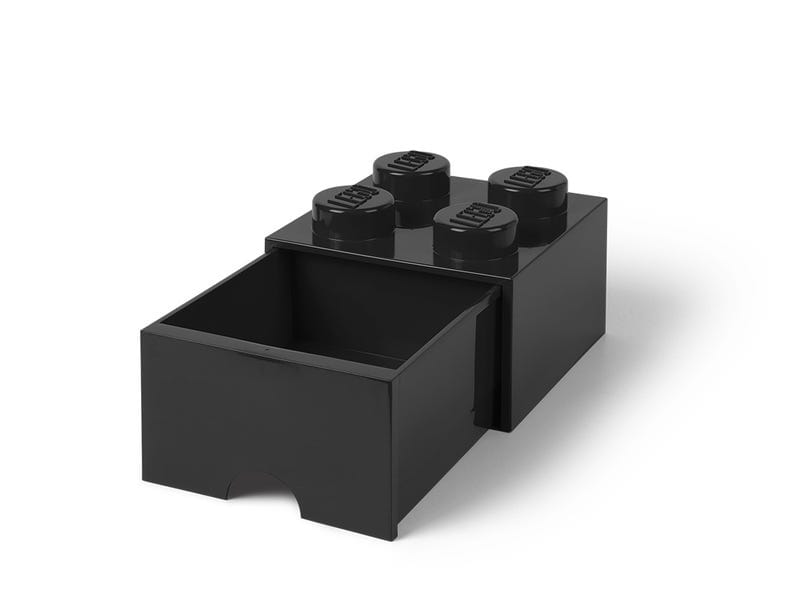 Productfoto LEGO LEGO® Zwarte opslagsteen met 4 noppen en een lade (5005123)