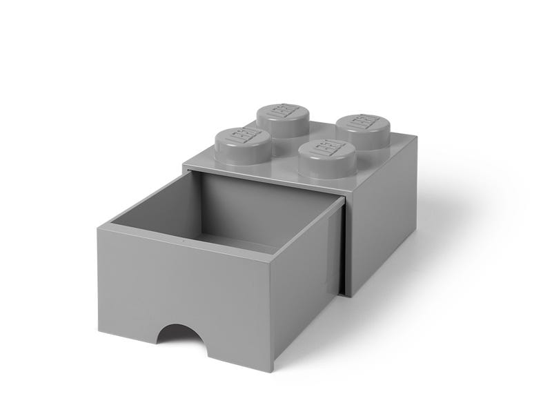 Productfoto LEGO LEGO® Steengrijze opslagsteen met 4 noppen en een lade (5005124)