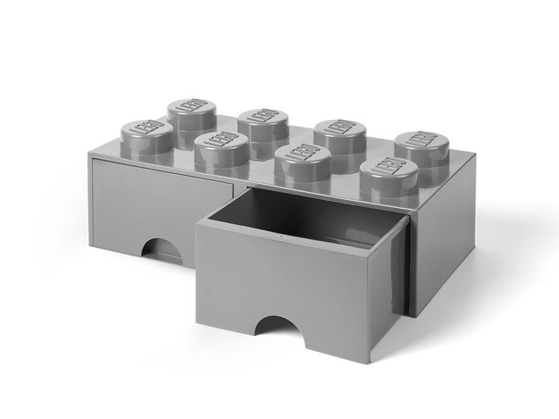Productfoto LEGO LEGO® Steengrijze opslagsteen met 8 noppen en 2 lades (5005126)