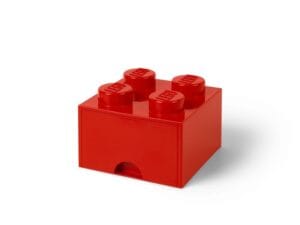 Productfoto LEGO Rode opbergsteen met 4 noppen (5005134)