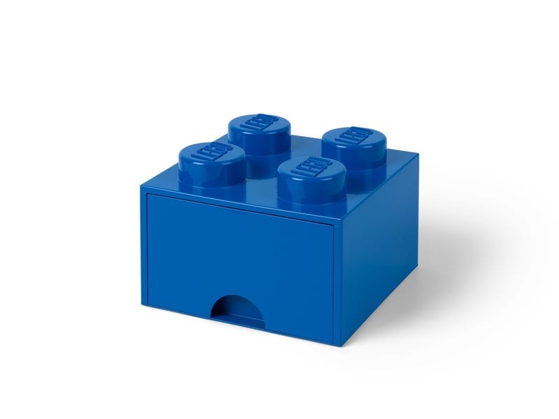Productfoto LEGO Blauwe opbergsteen met 4 noppen (5005135)