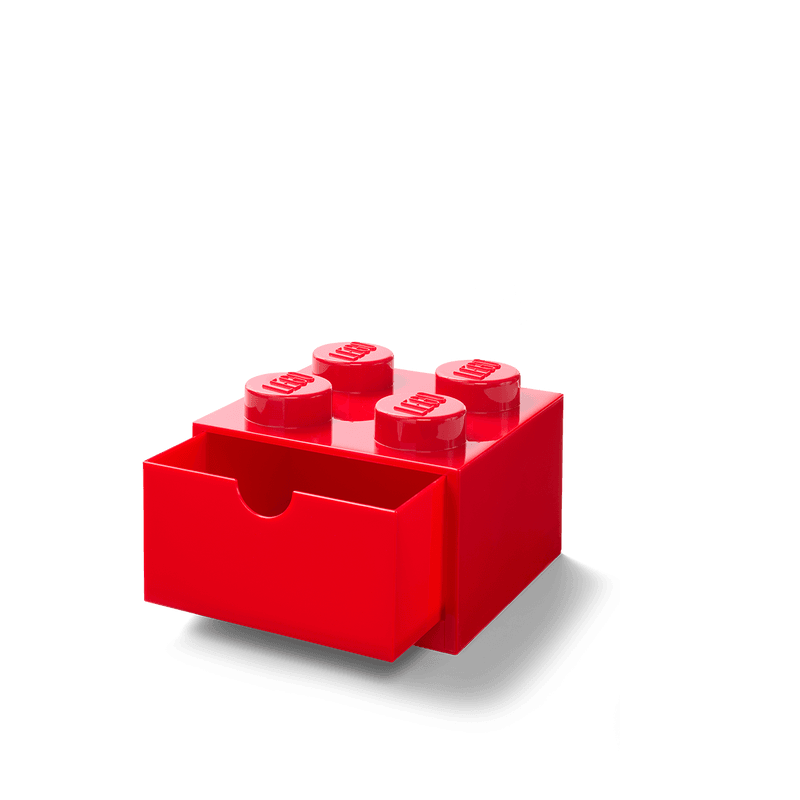 Productfoto LEGO Bureaulade met 4 noppen – rood (5005140)