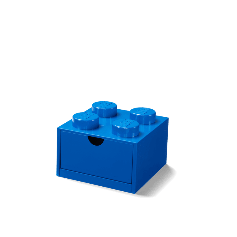 Productfoto LEGO Bureaulade met 4 noppen – blauw (5005141)