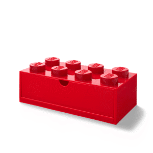 Productfoto LEGO Bureaulade met 8 noppen – rood (5005142)