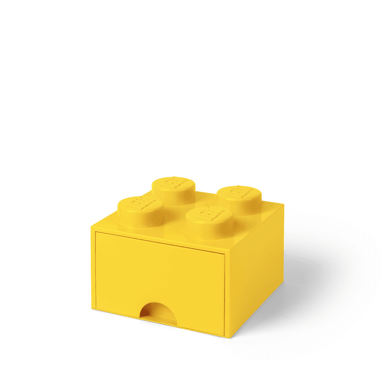 Productfoto LEGO Opbergsteen met 4 noppen en 1 lade – geel (5005153)