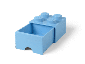 Productfoto LEGO Opbergsteen met 4 noppen en 1 lade – lichtblauw (5005158)