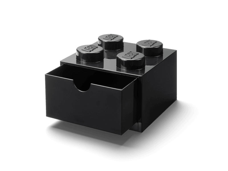 Productfoto LEGO Bureaulade met 4 noppen – zwart (5005174)