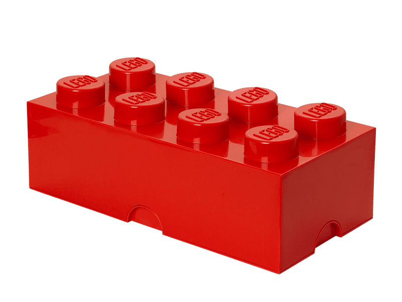 Productfoto LEGO Opbergsteen met 8 noppen – rood (5005194)