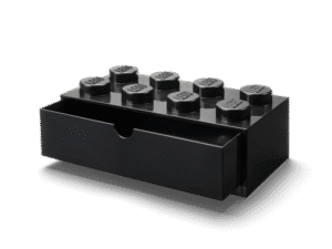 Productfoto LEGO Bureaulade met 8 noppen – zwart (5005195)