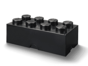 Productfoto LEGO Opbergsteen met 8 noppen – zwart (5005197)