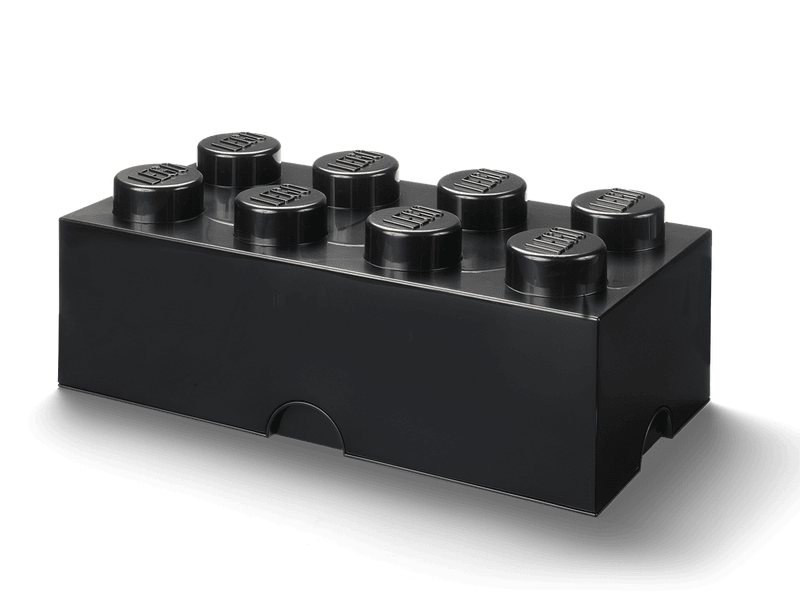 Productfoto LEGO Opbergsteen met 8 noppen – zwart (5005197)