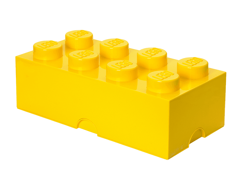 Productfoto LEGO Opbergsteen met 8 noppen – geel (5005199)