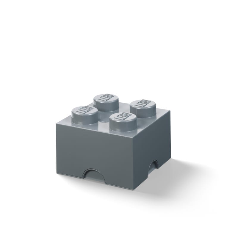 Productfoto LEGO Opbergsteen met 4 noppen – donkergrijs (5005204)