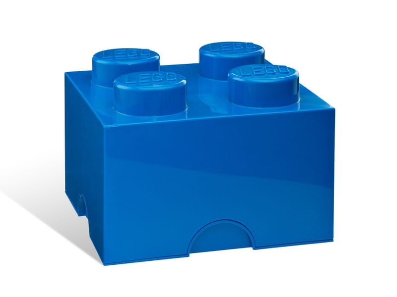 Productfoto LEGO Opbergsteen met 4 noppen – blauw (5005208)