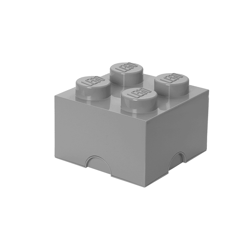 Productfoto LEGO Opbergsteen met 4 noppen – steengrijs (5005214)