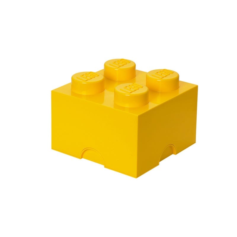 Productfoto LEGO Opbergsteen met 4 noppen – geel (5005216)