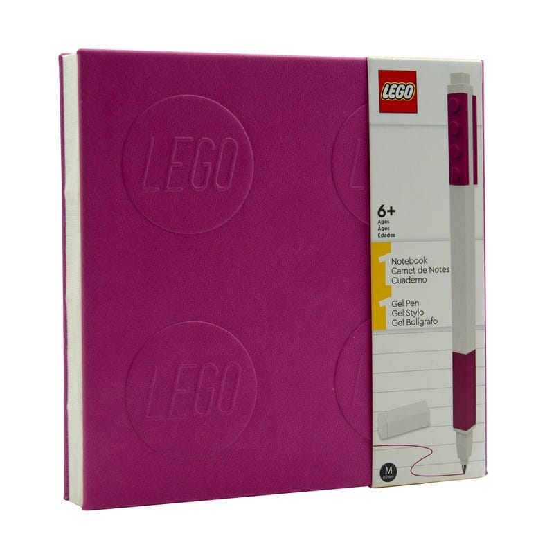 Productfoto LEGO Notitieboekje met gelpen – paars (5005316)