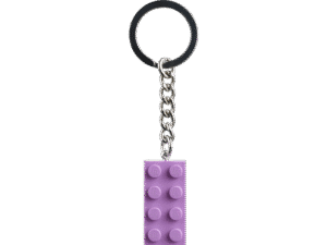 Productfoto LEGO Medium lavendel 2x4 sleutelhanger (5005466)