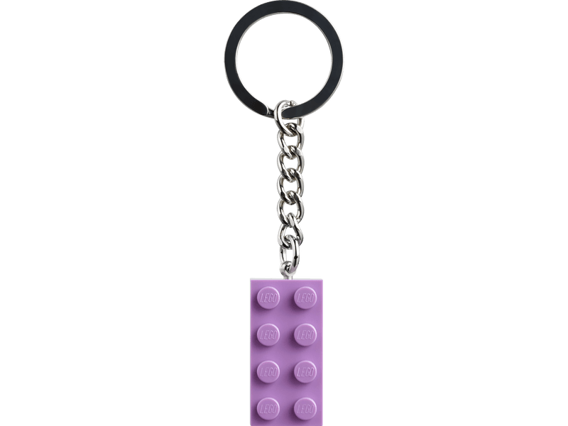 Productfoto LEGO Medium lavendel 2x4 sleutelhanger (5005466)
