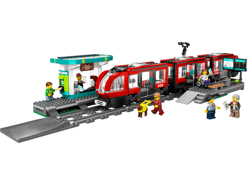 Productfoto LEGO Stadstram en station (60423)
