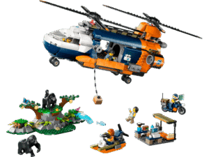 Productfoto LEGO Jungleonderzoekers: helikopter bij de basis (60437)