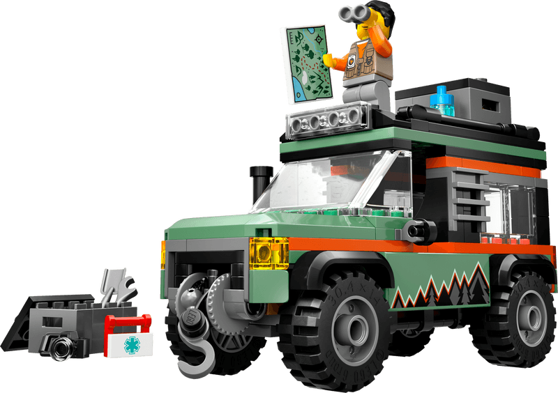 Productfoto LEGO 4x4 terreinwagen voor in de bergen (60447)