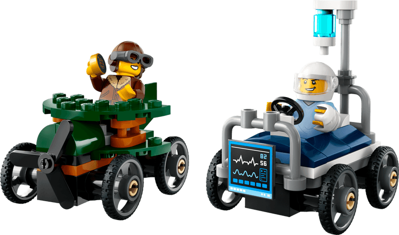 Productfoto LEGO Raceautopakket: vliegtuig vs. ziekenhuisbed (60459)