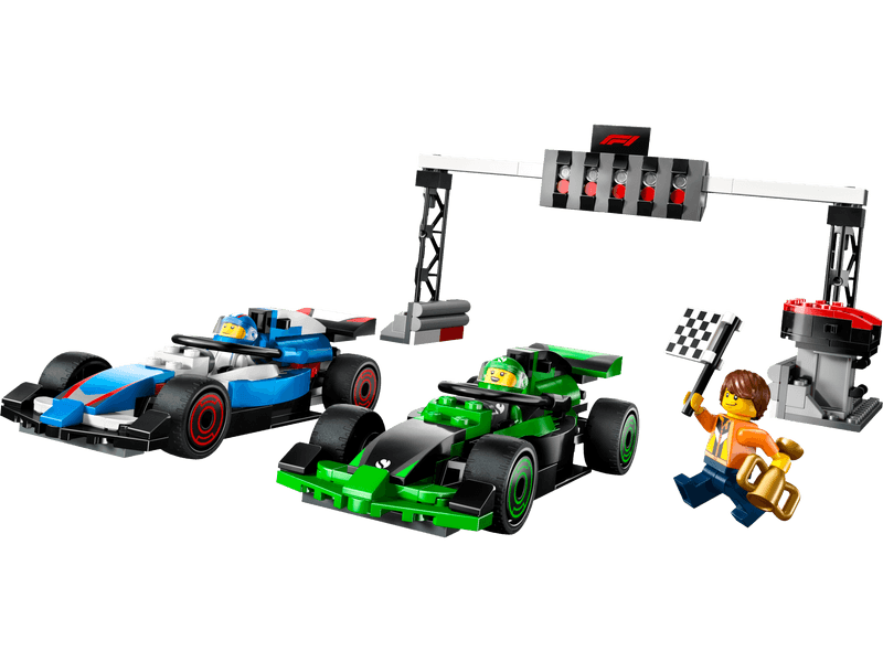 Productfoto LEGO F1® grid met VCARB en Sauber racewagens (60474)