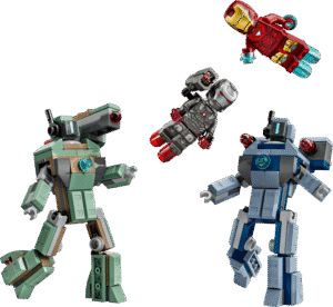 Productfoto LEGO Iron Man en War Machine vs. Hammer Drones (76320)